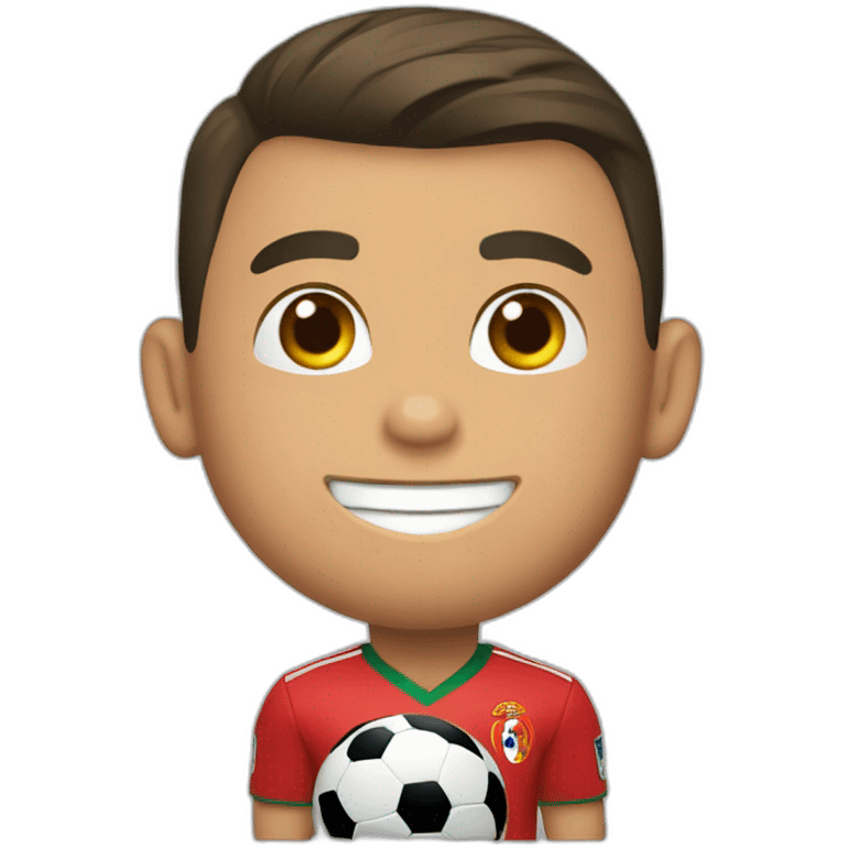 Cristiano Ronaldo avec un ballon emoji