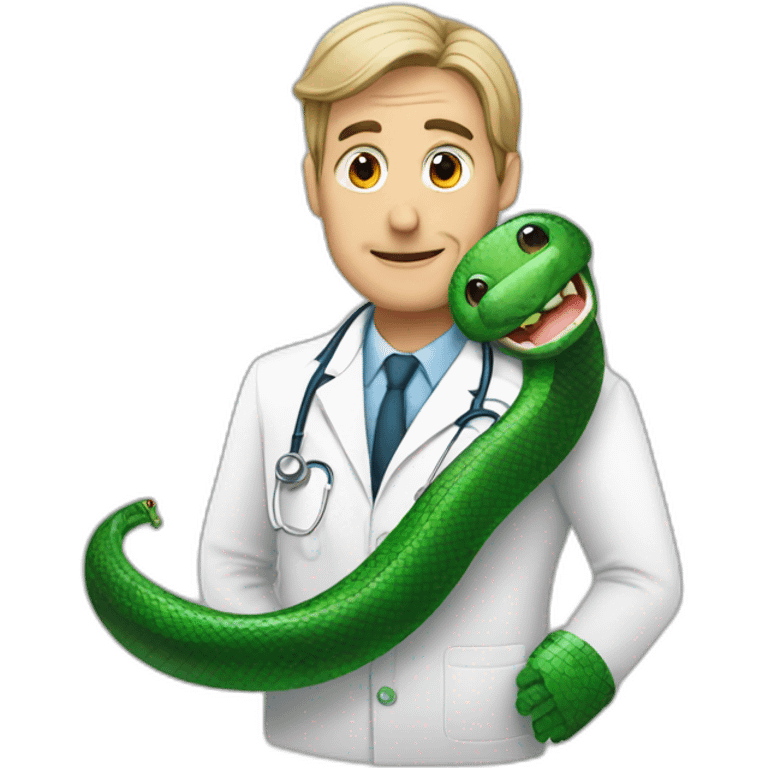 His doctor is in the form of a snake emoji