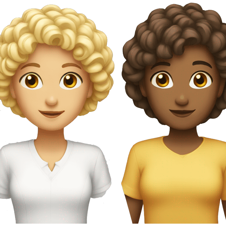 two hair hosts emoji