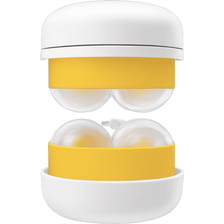 dual compartment screw-top prescription contact lens case emoji