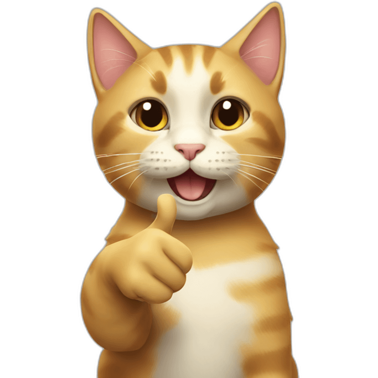 A cat giving a thumbs up emoji