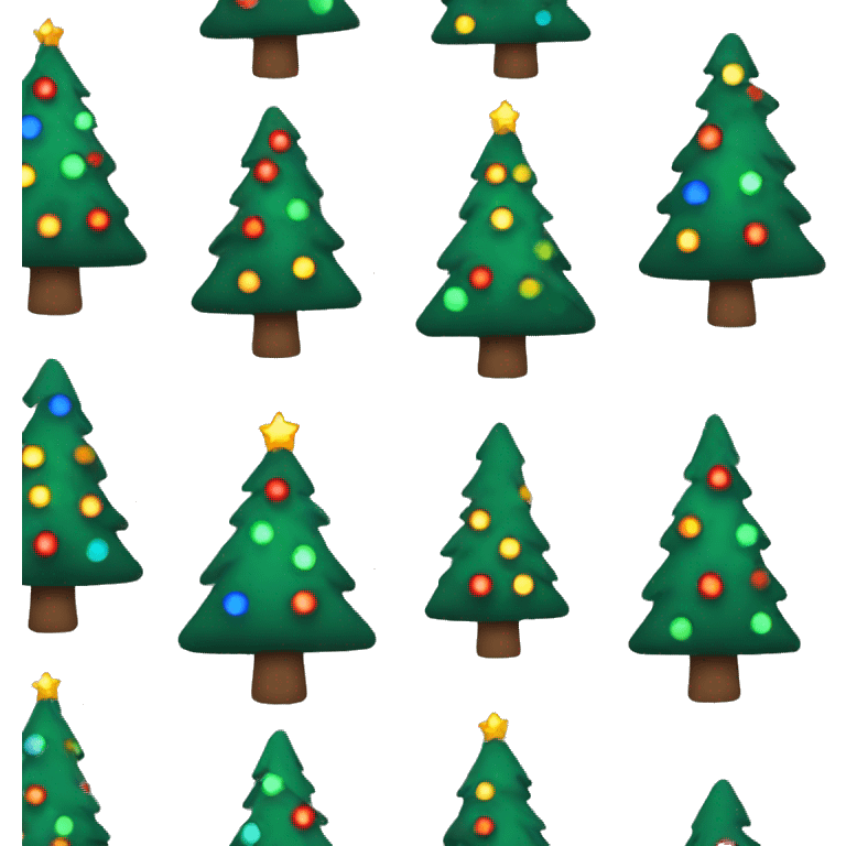 Christmas tree with colorful lights emoji