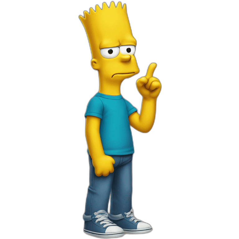 bart simpson doing the Jul sign emoji