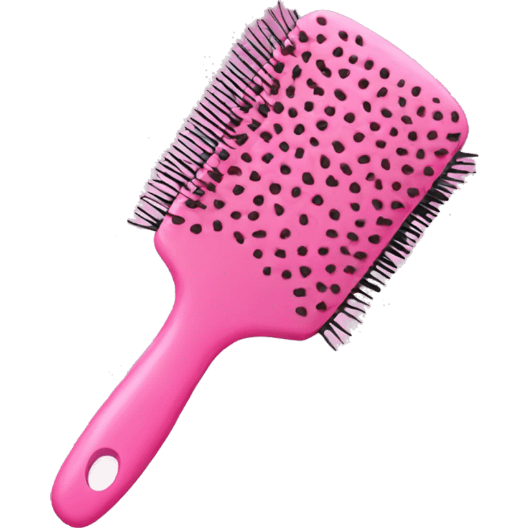 Pink hairbrush  emoji