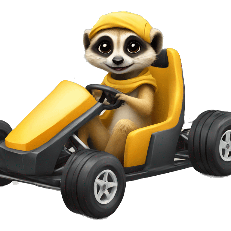 Meerkat in a go kart emoji