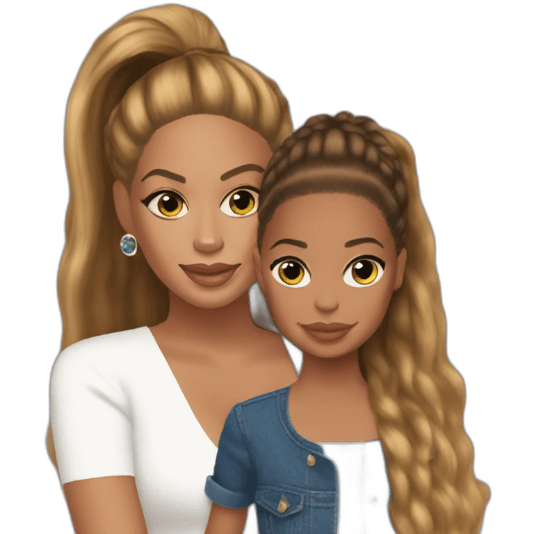 beyonce and blue ivy emoji