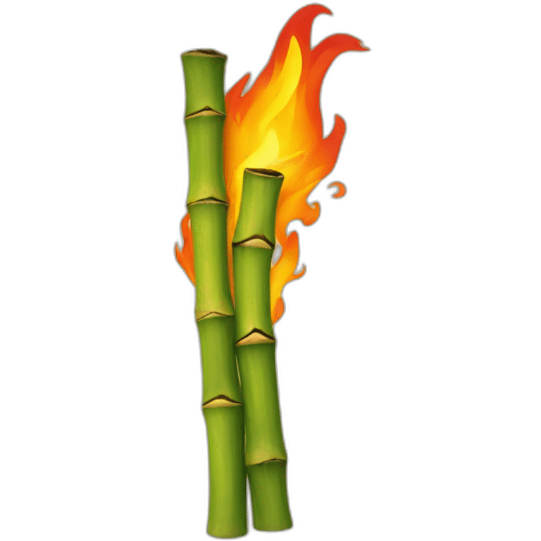 bamboo on fire emoji