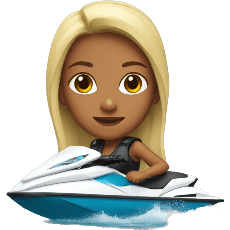 Girl on jetski emoji