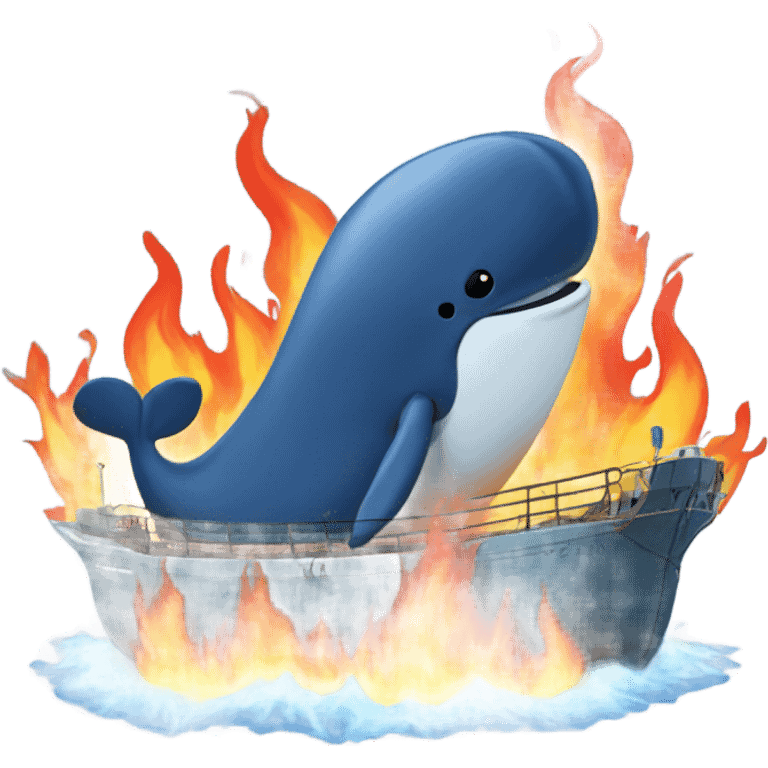 docker whale on fire emoji