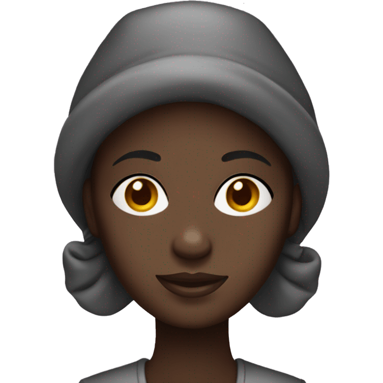 Dark skinned woman with a bonnet on emoji