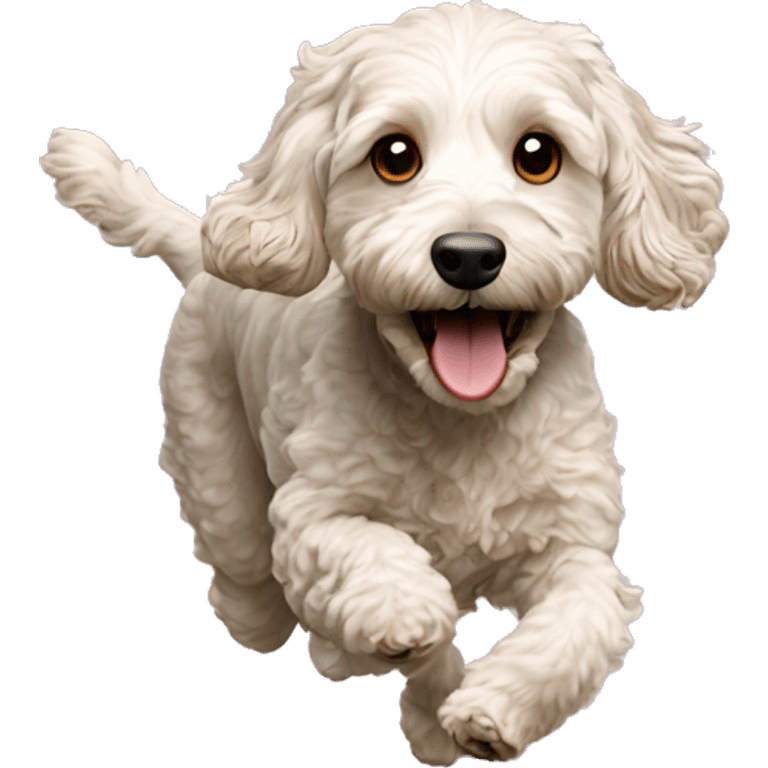 Cockapoo running  emoji