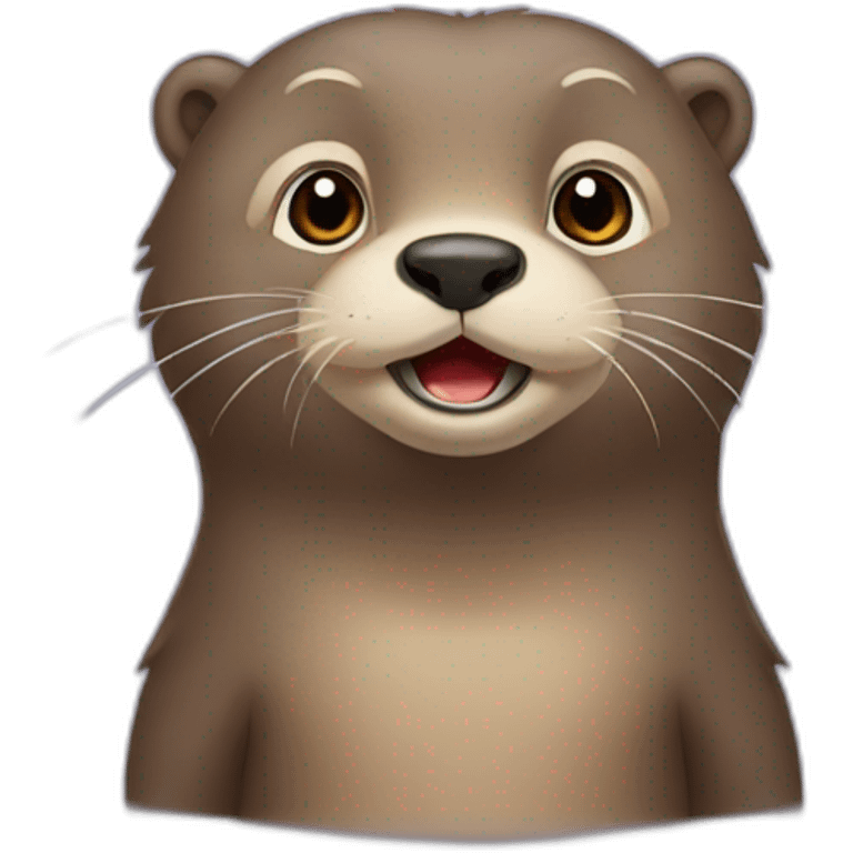 Loutre sur un ours emoji