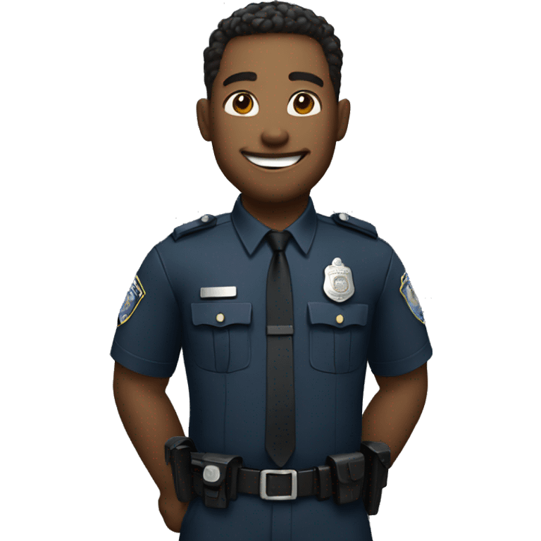 A police man, white skin, happy emoji