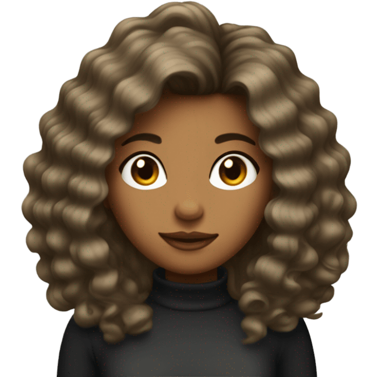 A girl with blowout hair  emoji