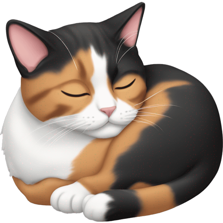 Calico cat napping  emoji