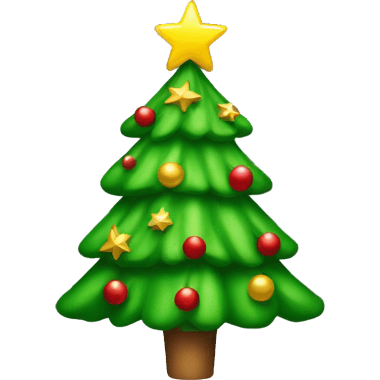 Christmas tree with bow on top emoji