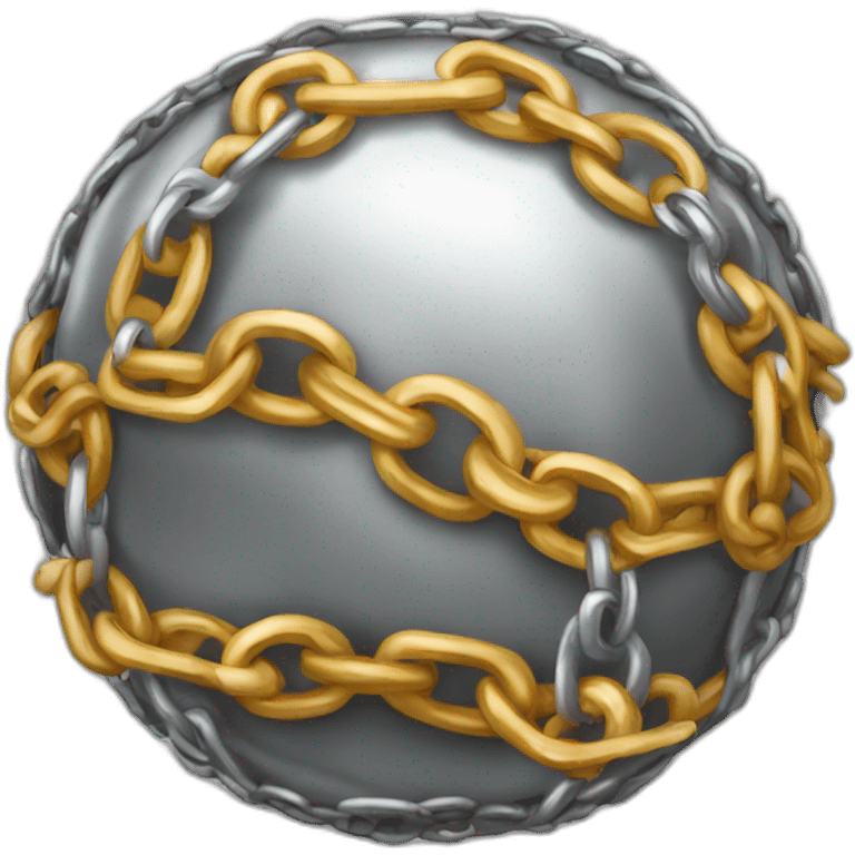 Ball of silver chainmail emoji