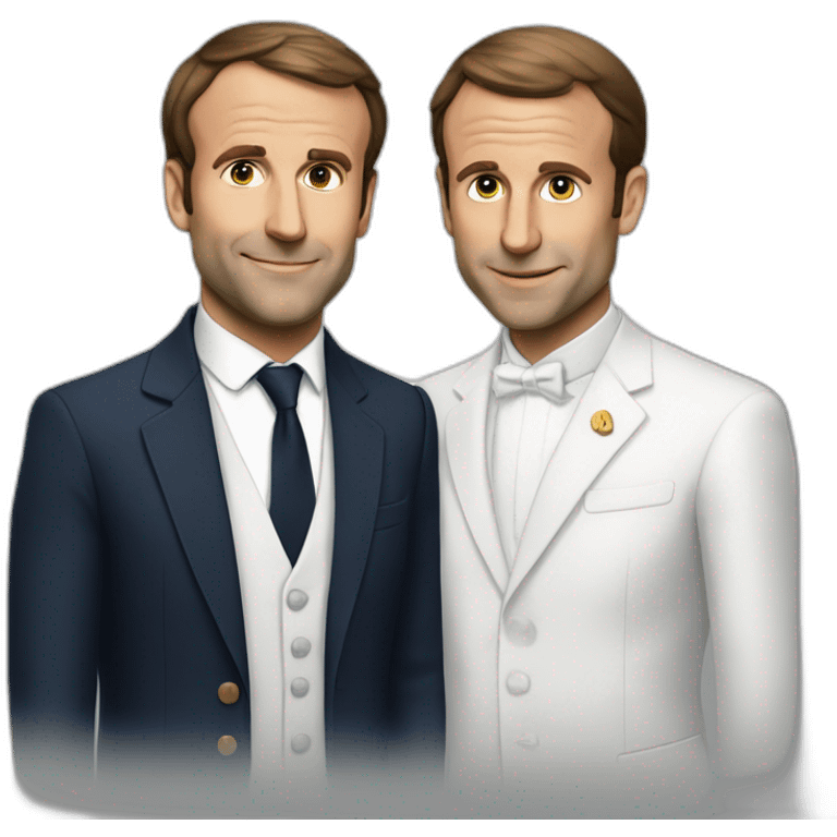 Macron et brigiitee emoji