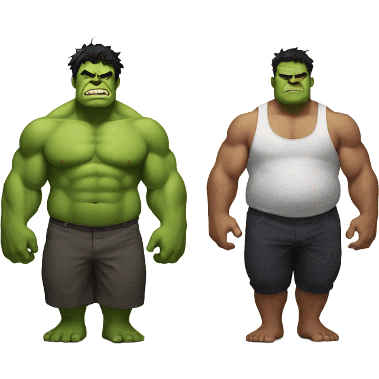 Fat And Smalll hulk emoji