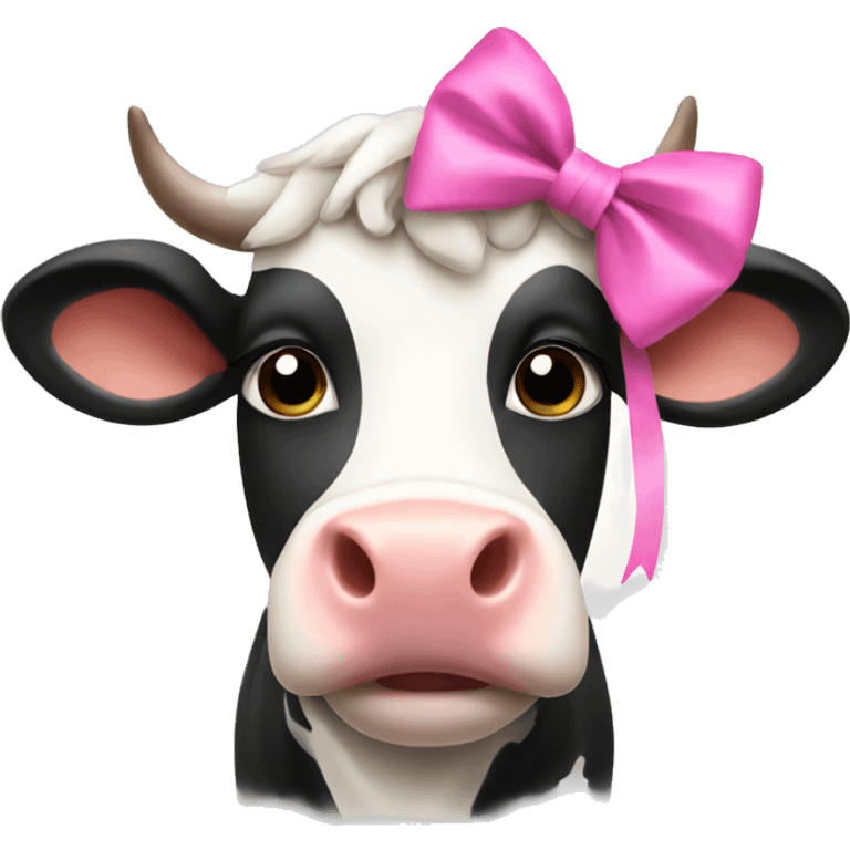 cow with pink bow emoji