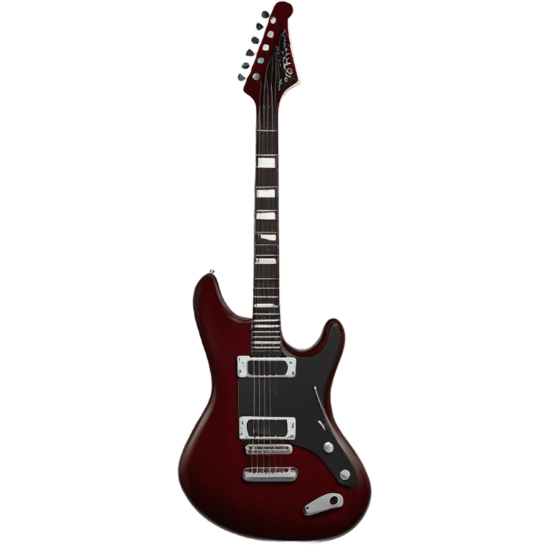 Dark red guitar emoji