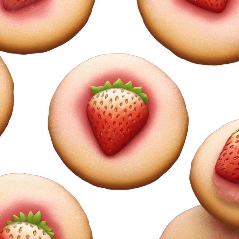 Strawberry cookie emoji