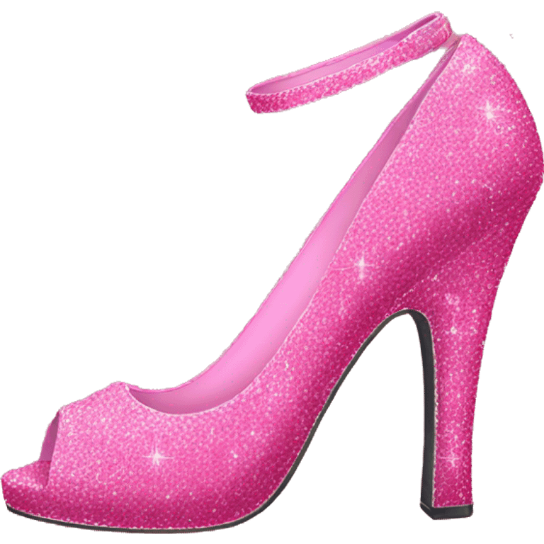 Pink glitter heel emoji