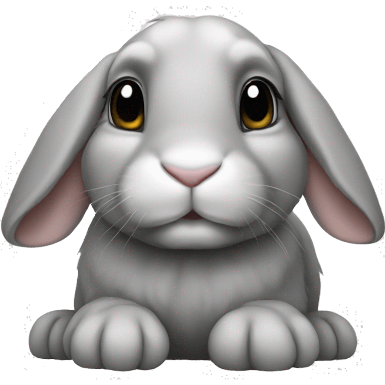 Grey lop rabbit emoji