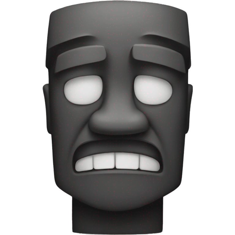 Moai crying emoji