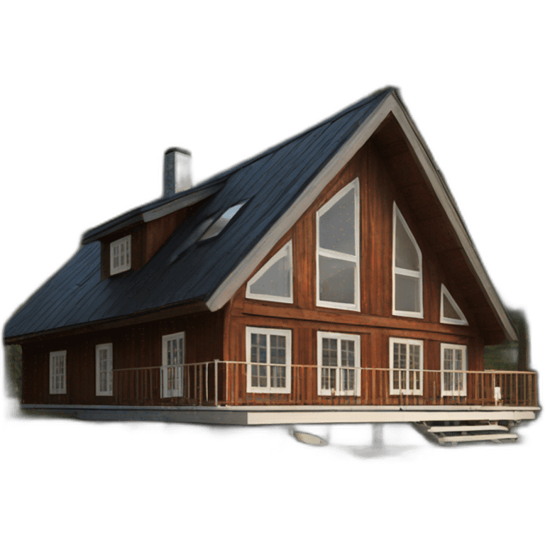 iconic scandinavian architecture wood holiday home front emoji