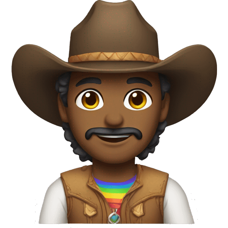 rainbow cowboy lgbt emoji