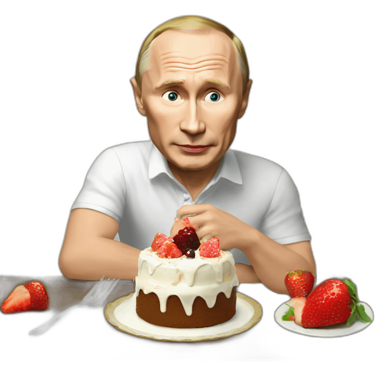 Putin eating cake emoji