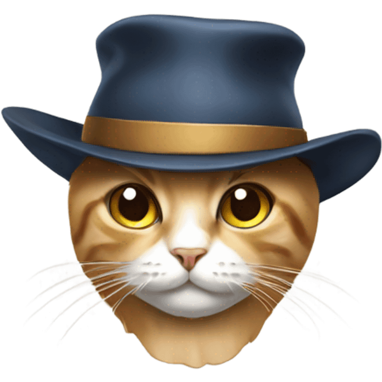 Cat with hat on emoji