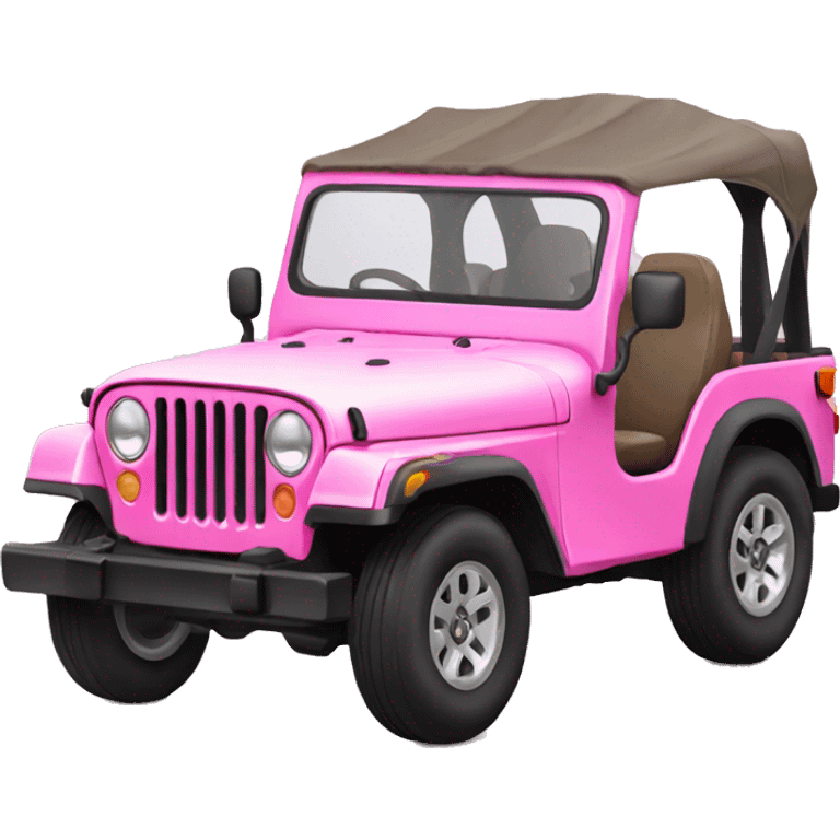 Pink jeep  emoji