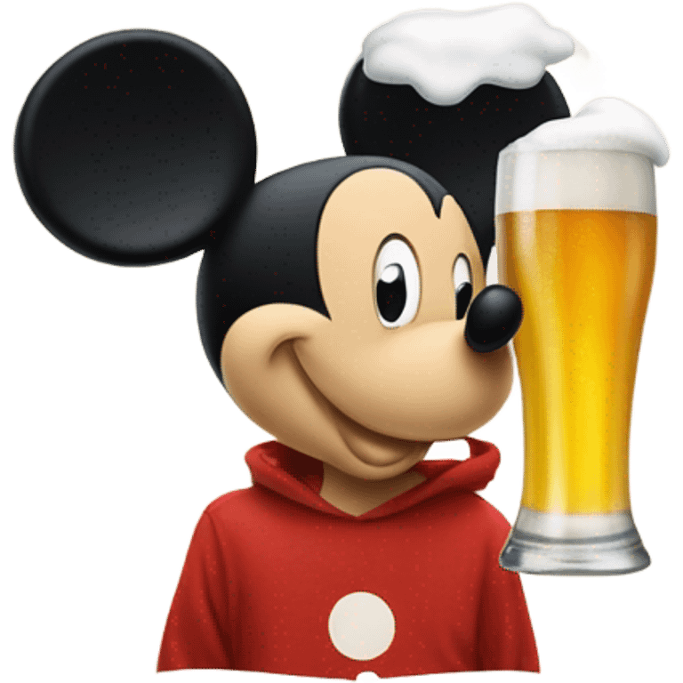 mickey tomando cerveja emoji