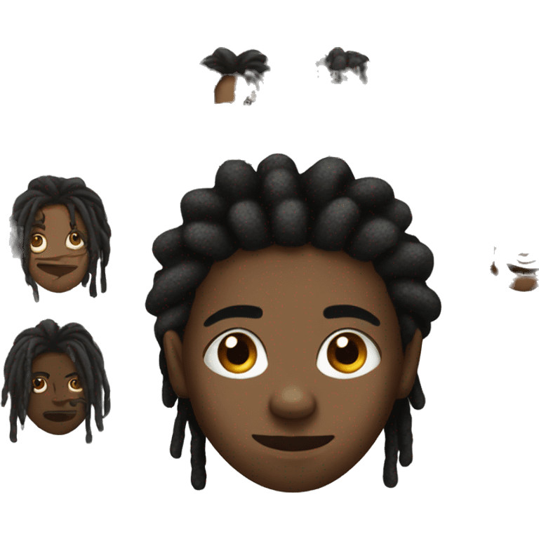 Black kid with dreads emoji