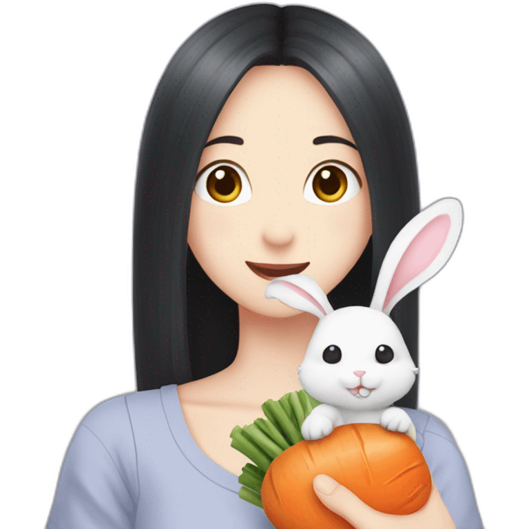 Jisoo Holding A Carrot With A Bunny emoji