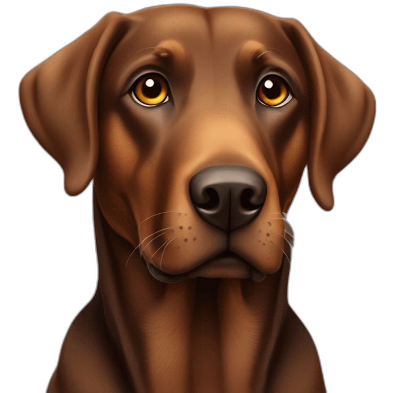 Brown labrador crossed with beauceron emoji