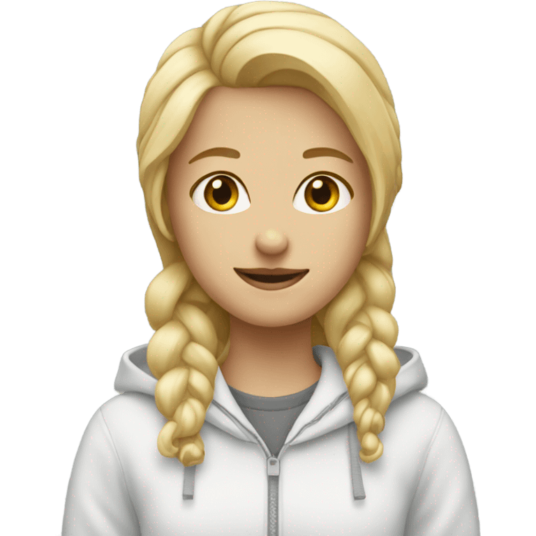 blonde girl with sneakers emoji