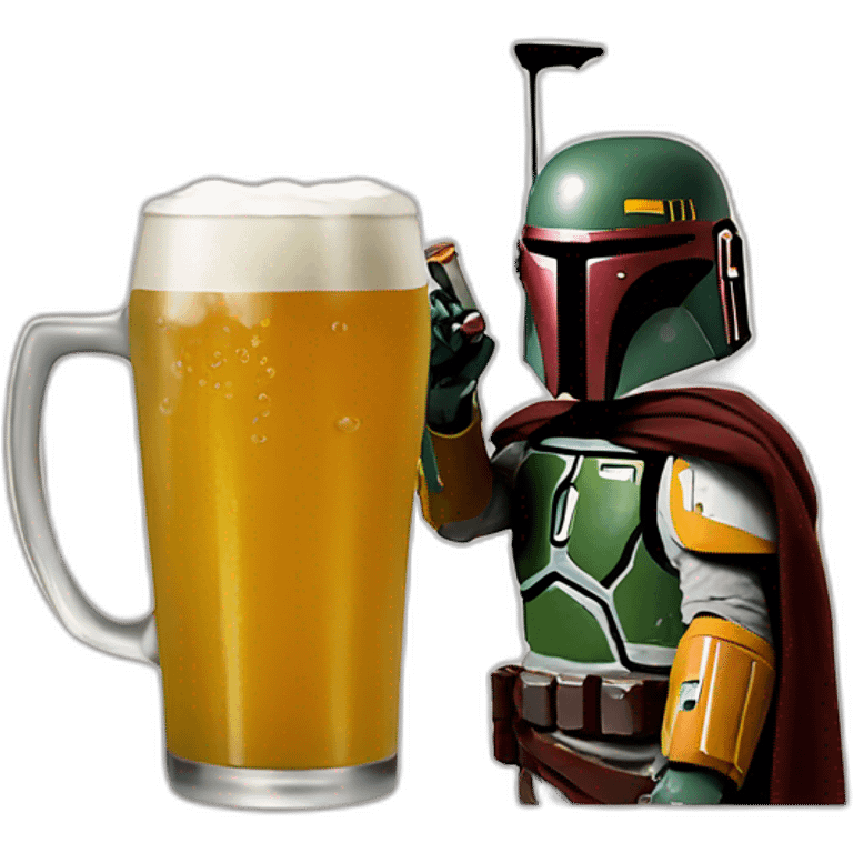 boba fett drinks beer emoji