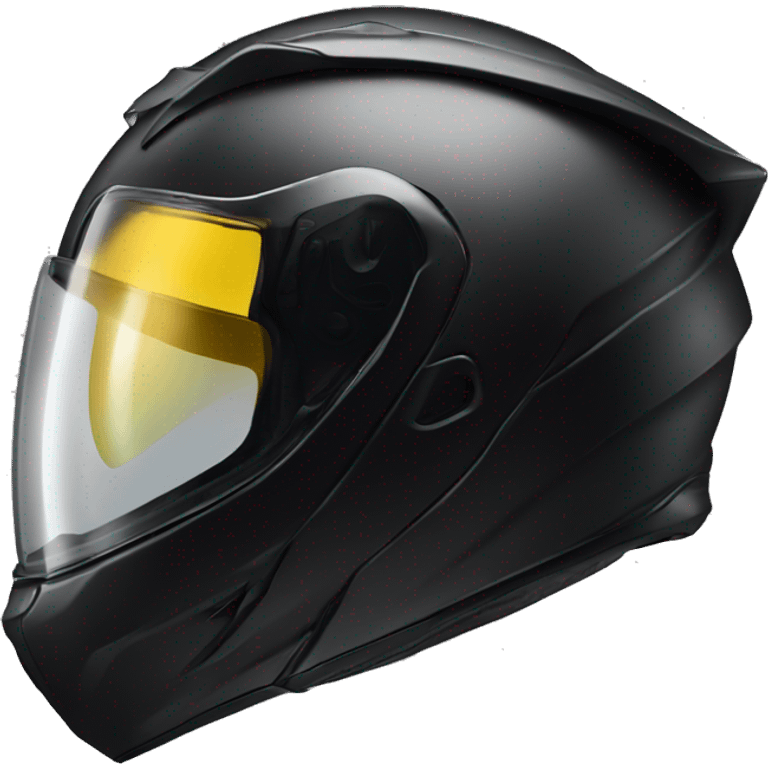 Black motorcycle helmet profile scorpion emoji