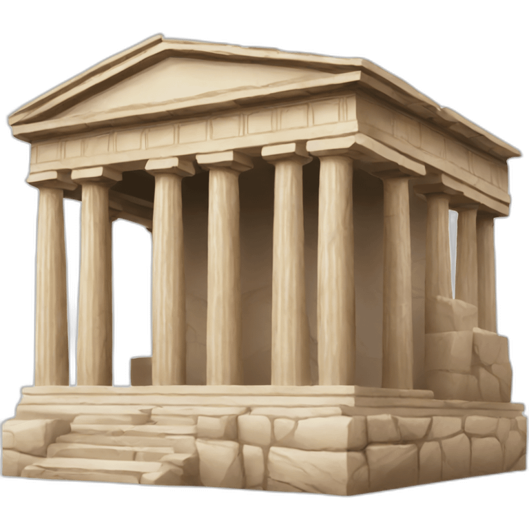 ancient greek building transparent background emoji