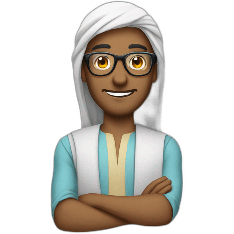 Arabian wearing glasses emoji