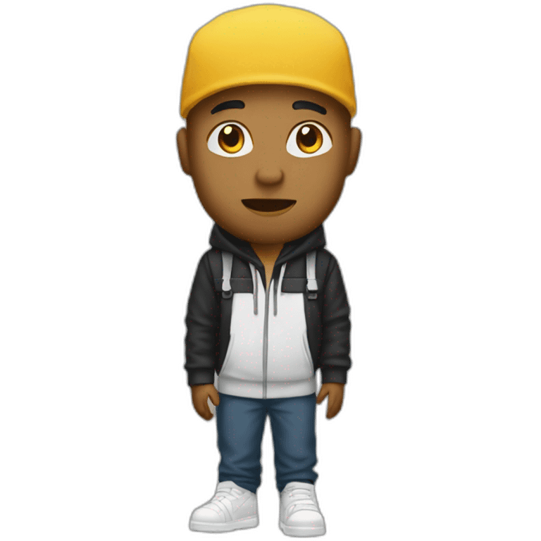 Rappeur tenant micro emoji