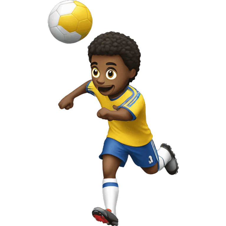 criança jogando bola emoji