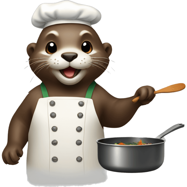 Otter cooking emoji