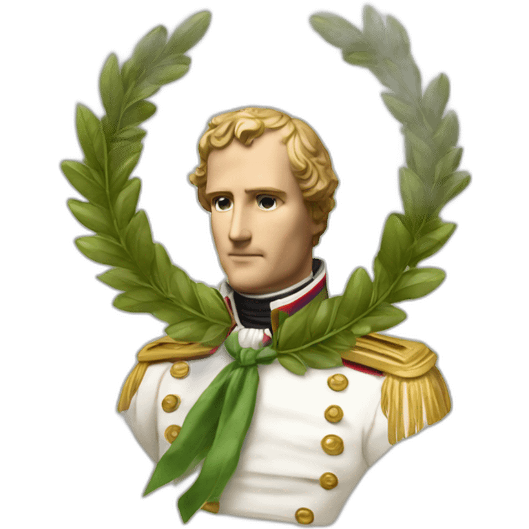 Laurel wreath napoleon golden statue emoji