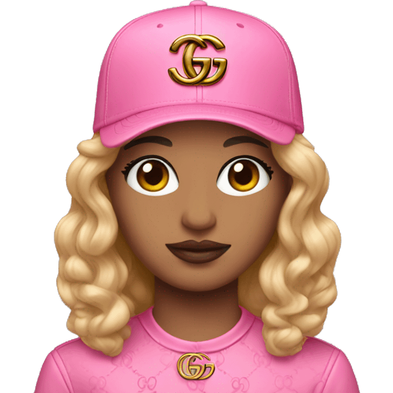 Pink gucci cap emoji