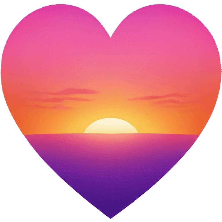 Heart that is the color of sunsets  emoji