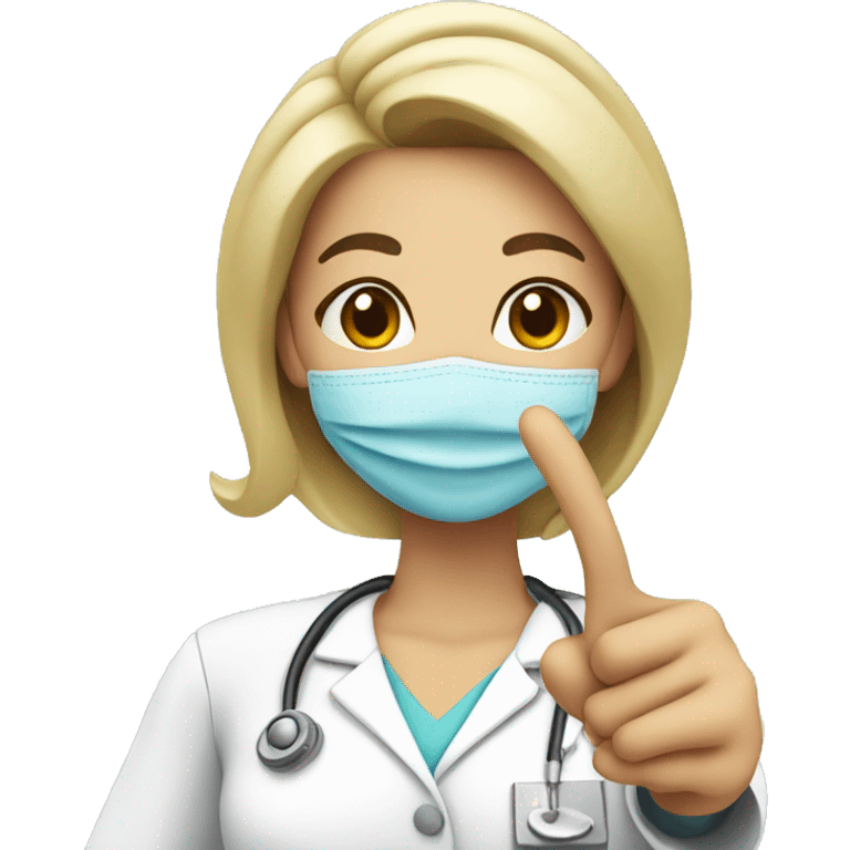 Nurse taking a selfie emoji